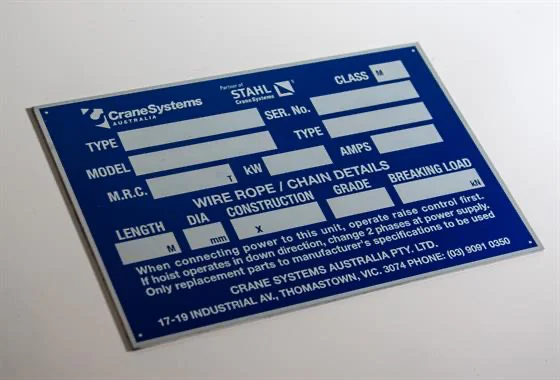 Compliance / Builders ID Plates